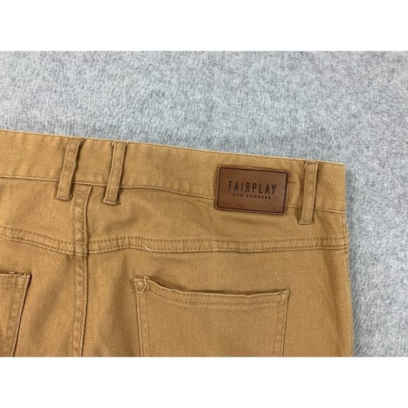 Fair Play Cotton Blend Flat‎ Front Pants (Men's 34x30) Tan/Brown - Picture 10 of 12